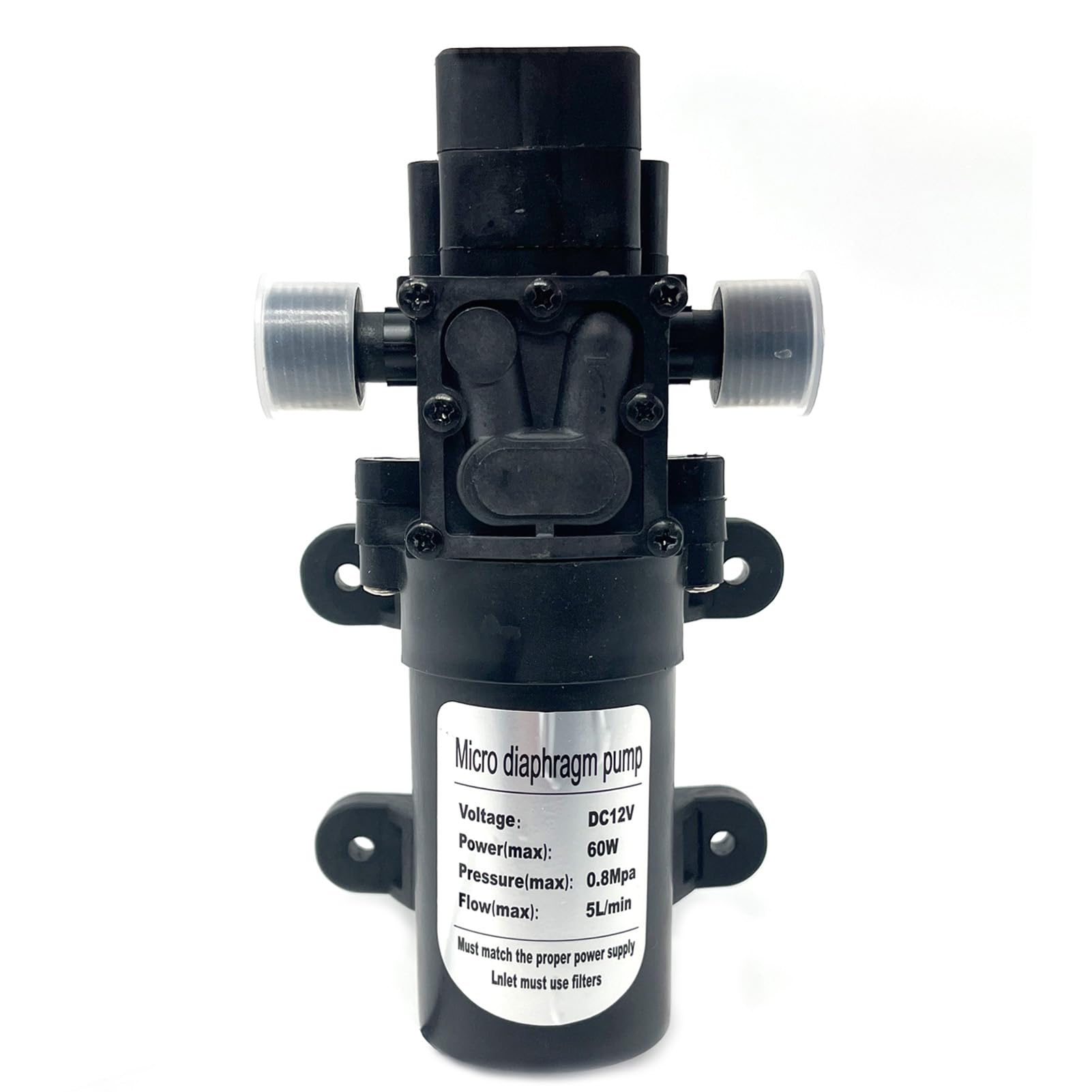 Pompa Acqua ad Alta Pressione, Pompa Acqua a Membrana DC 12V Pompa Irrorazione Autoadescante 5 L/min 116 PSI con Morsetto | Leroy Merlin Pompa Acqua ad Alta Pressione, Pompa Acqua a Membrana DC 12V Pompa Irrorazione Autoadescante 5 L/min 116 PSI con Morsetto | Leroy Merlin
