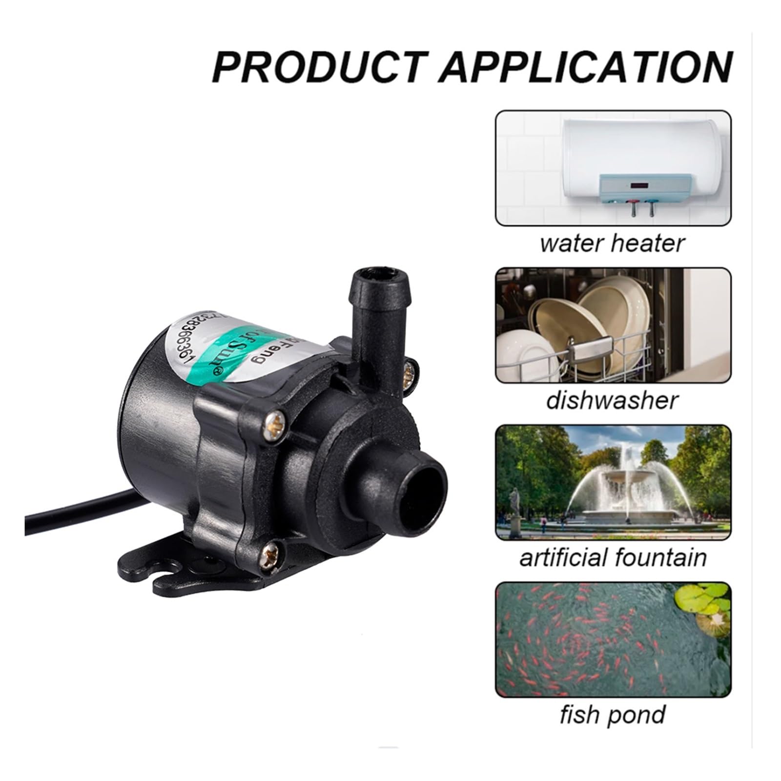 Pompe à Eau Solaire ExtéRieure, El juego de bomba de agua de energía solar sin escobillas puede ser cronometrado Motor sumergible ultra silencioso Acuario Estanque de peces Fuente de jardín Decoración
