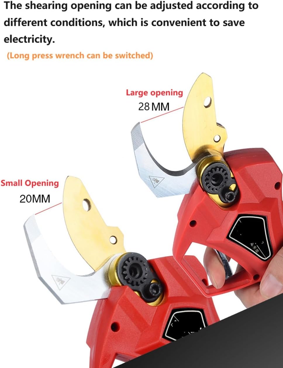 Electric Pruning Shears, Professional Cordless Electric Pruner & Automatic Shutdown, Battery Operated Tree Branch Cutterwith 2 Lithium Batteries, 1.1 inch Cutting Diameter 6-8 Working Hours