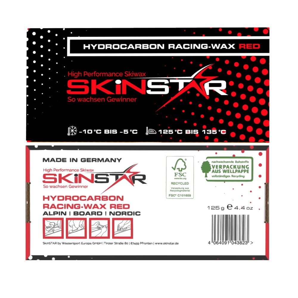 Skinstar Démarreur Ski Cire Kit, Numérique Fer à Farter Brosse Hydrocarbonwachs 8 Pièces