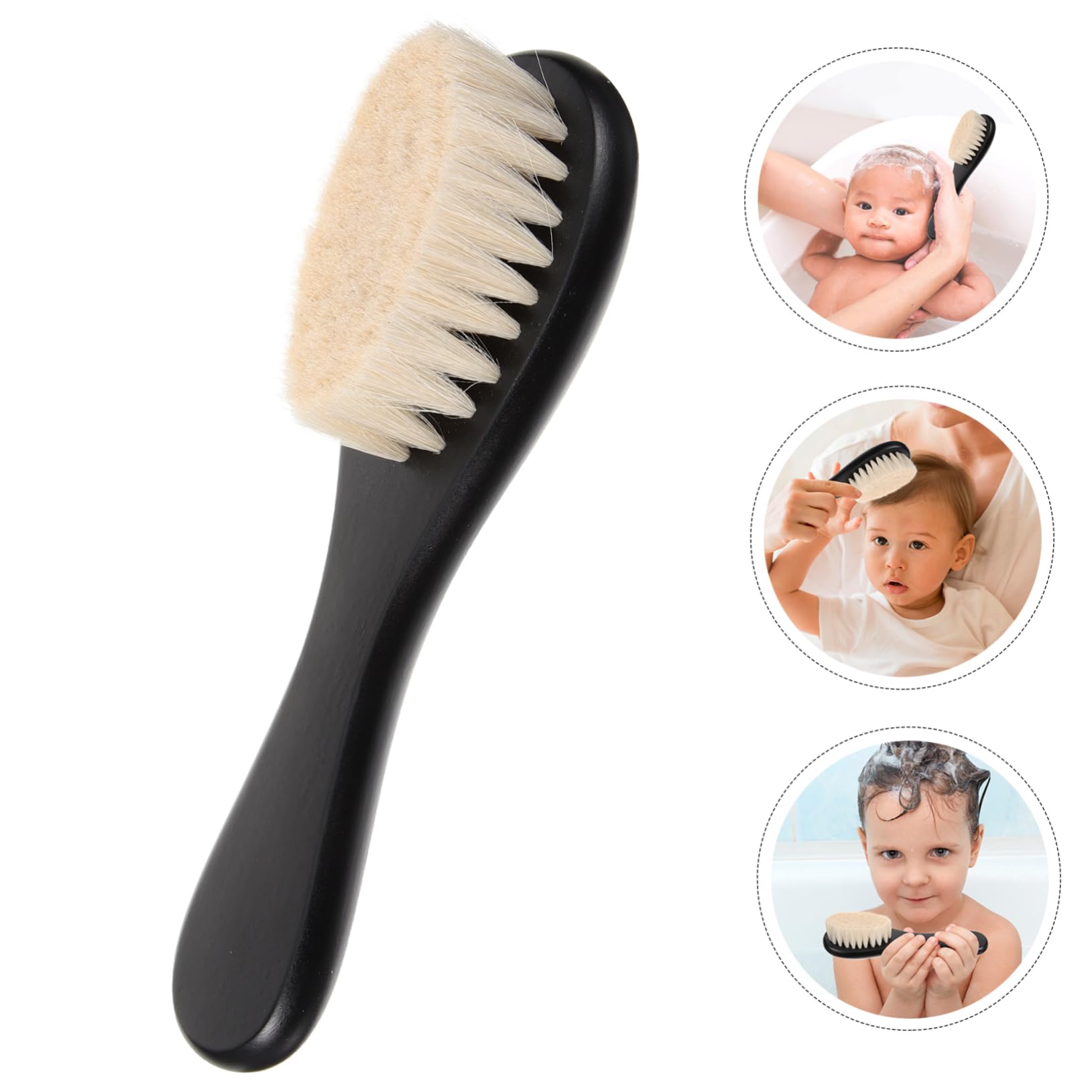 Uonlytech 5 Piezas Cepillo para Bebés Cepillo para Cabelludo y Exfoliación Accesorio de Masaje para Cuidado del Cabello y Piel del Recién Nacido