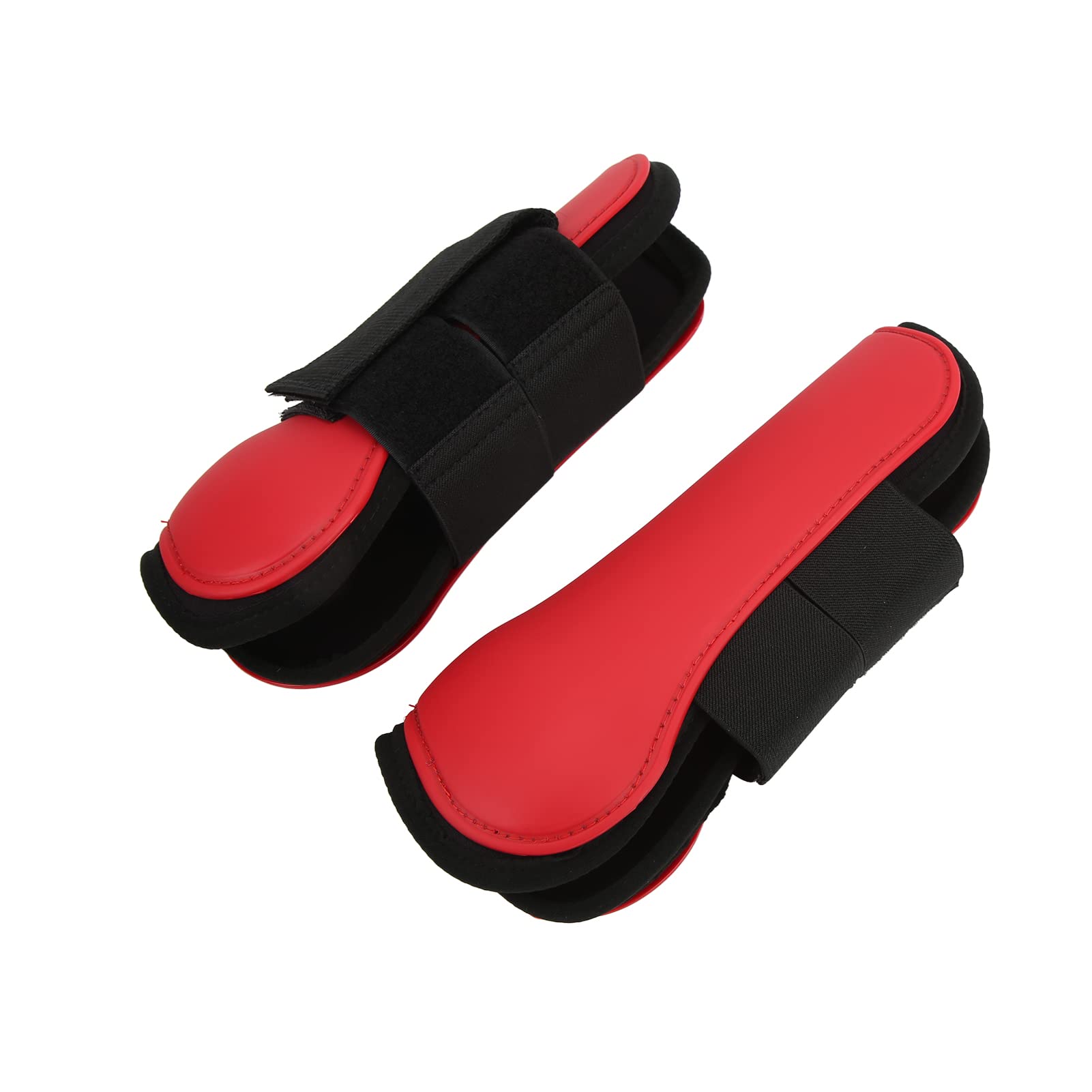 4 Stück Pferde-Sehnenstiefel-Set, PU-Schalen-Sehnenprotektoren mit weicher Polsterung und rutschfestem Design, Schutz für das Hinterbein beim Springen und bei Geländewettbewerben