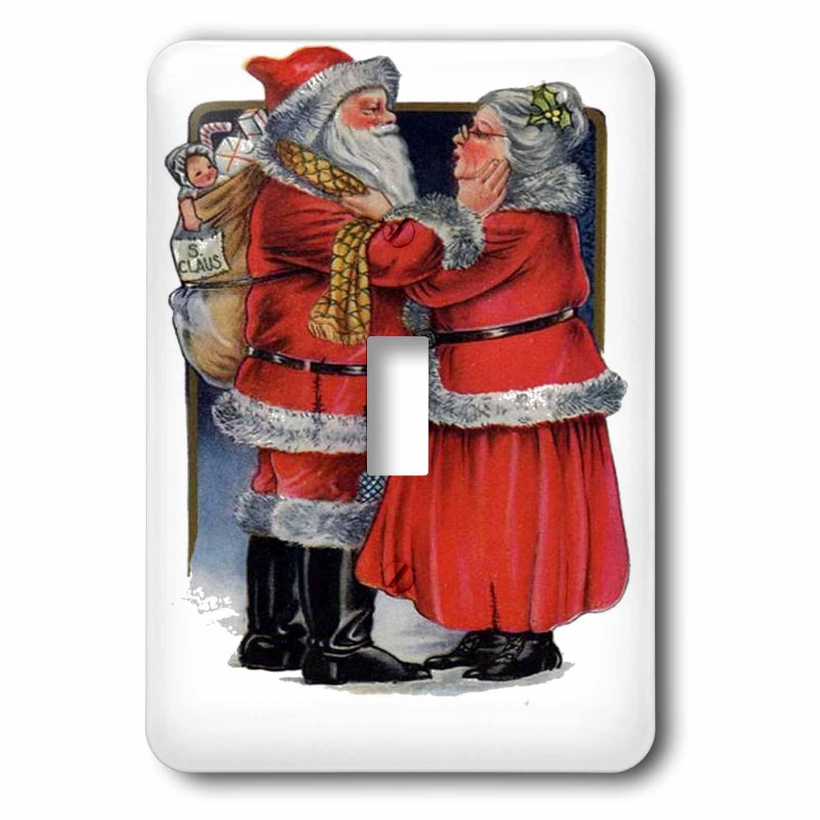 Interrupteur de Noël rétro et mignon au style nostalgique de Monsieur et Madame Claus