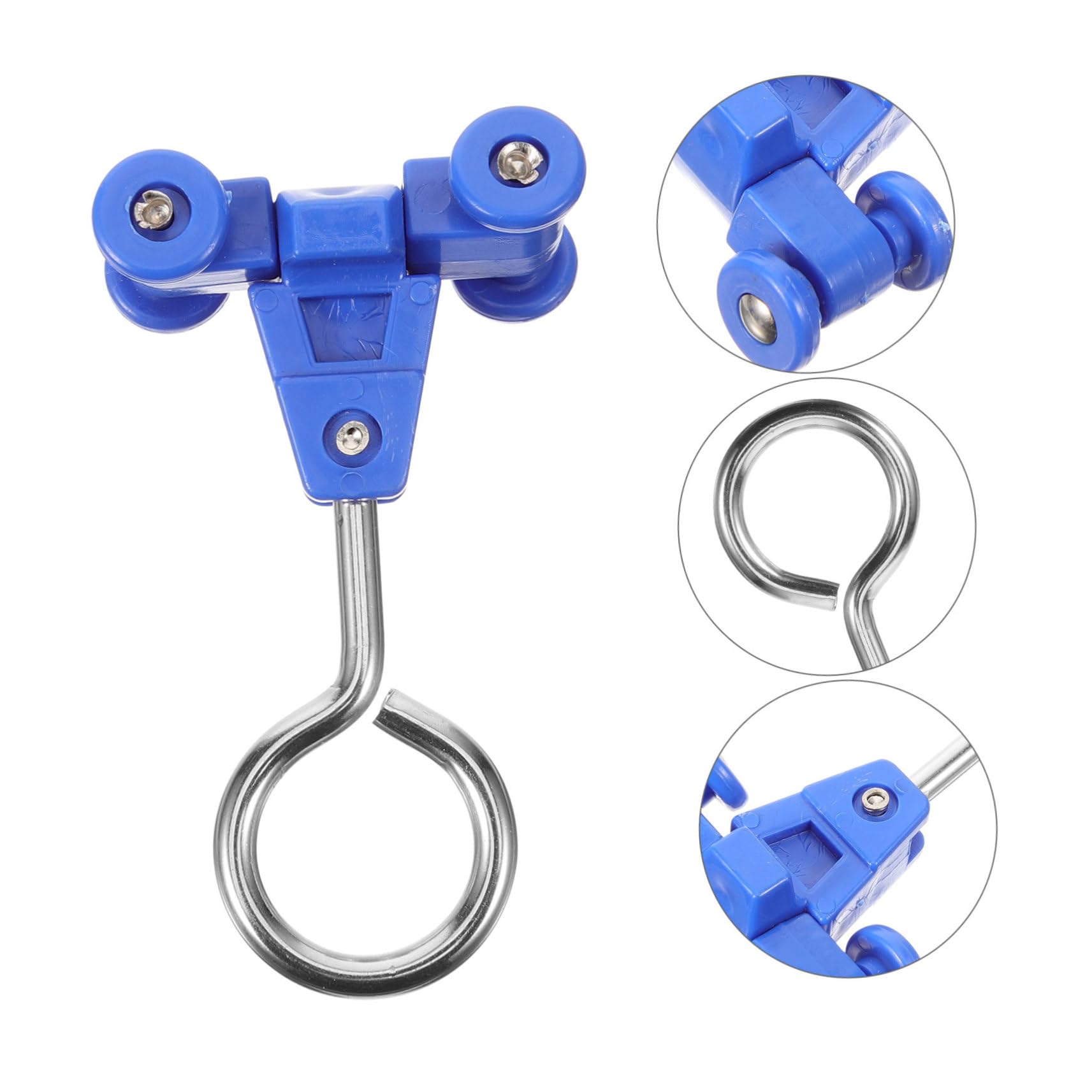 IWOWHERO 4pcs Pole Accessories Sky Supplies Small Pulley Stand Parts Sky Rail Part Parts for Pole Rail Accessories Track Plastic Bottle Rack