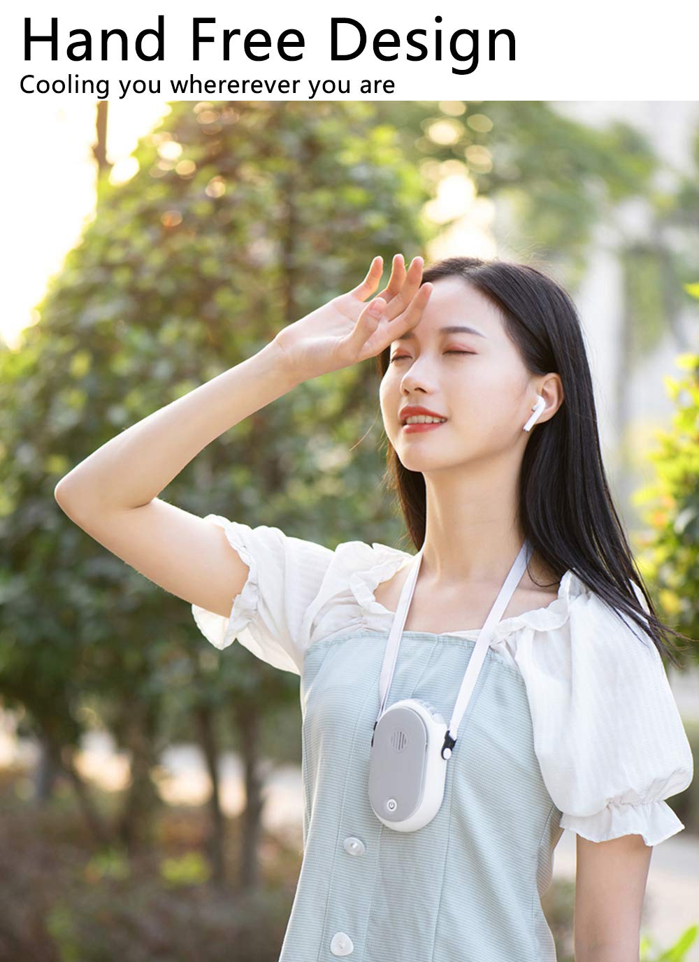 Amazon | 首掛け扇風機 携帯扇風機 首かけ 扇風機 小型 静音