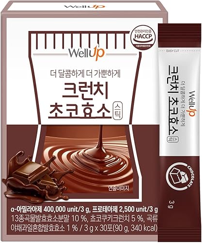 Miniatura 3 de RAWEL Enzimas digestivas de fermentación Well Up (0.11 oz x 30 ea)digiere más rápido con piñaChoco crujiente