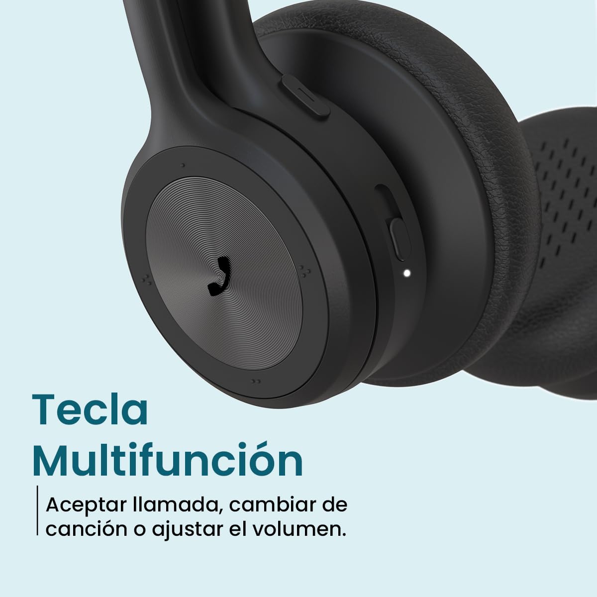 ADOC BT02 PRO Auriculares Bluetooth Biaurales con Micrófono Giro 270 Grados, Cancelación de Ruido, 45h de autonomía, Diadema Ajustable, Tecla multifunción, Compatible con Smartphones, Ordenadores, etc