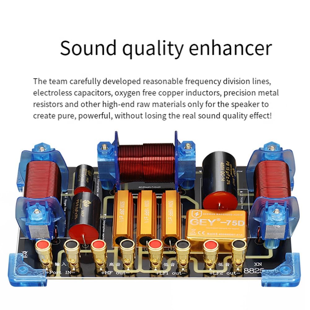 Diviseur de fréquence audio 1800 W 2 voies pour haut-parleur Crossover 30,5 cm Performance de scène Diviseur de fréquence haute puissance