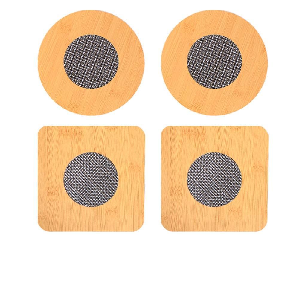 Lklnkvl 4 Pot Holders (Random Pattern) Placemats, Wooden Bowl Mat Table Pot Kitchen Casserole Coaster Vegetable Heat Resistant-4 Holders(4 Pot Holders (Random Pattern))