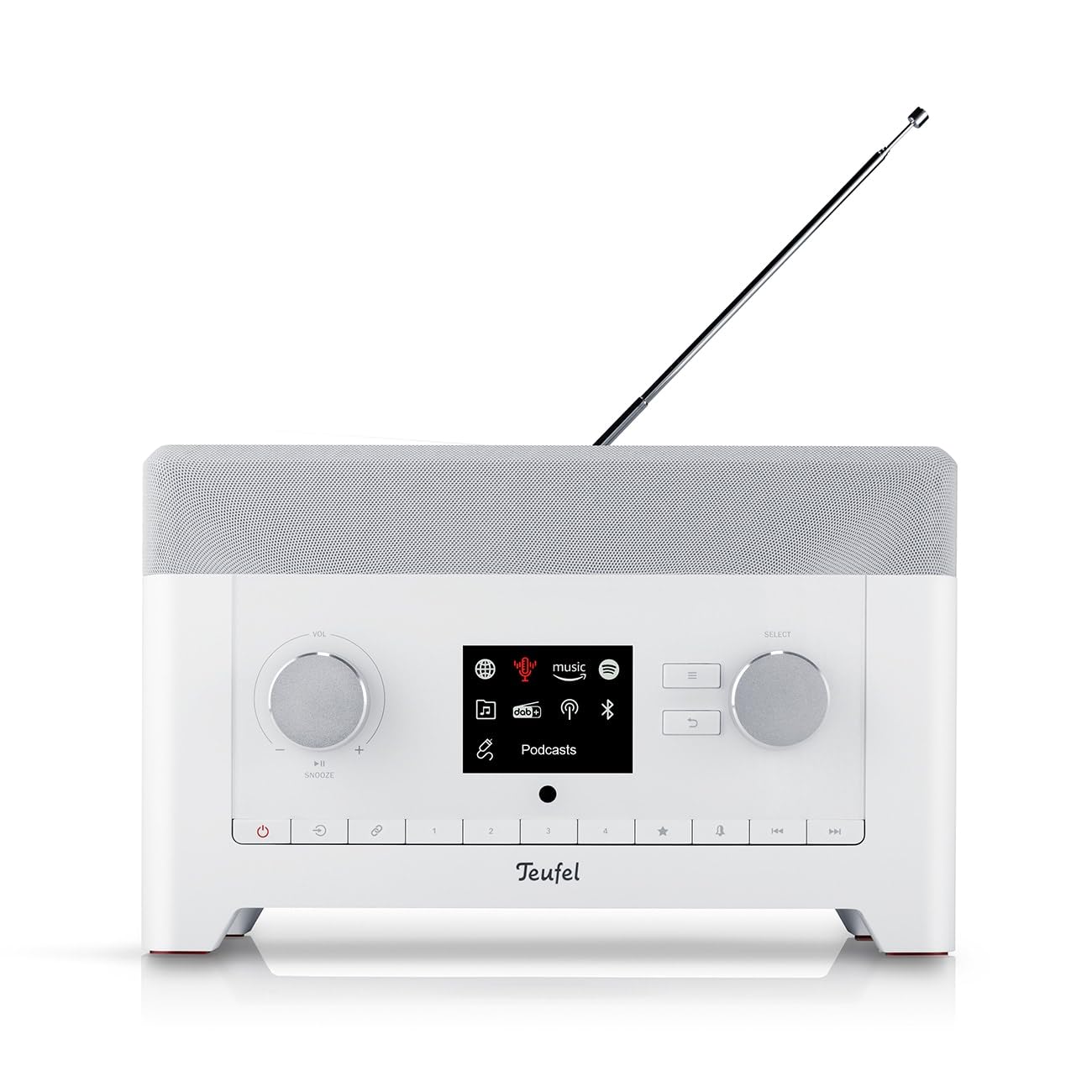 Teufel Radio 3Sixty Enceinte Radio Internet, WiFi et Bluetooth, FM/Dab+, Son à 360 degrés avec subwoofer intégré (Blanc)