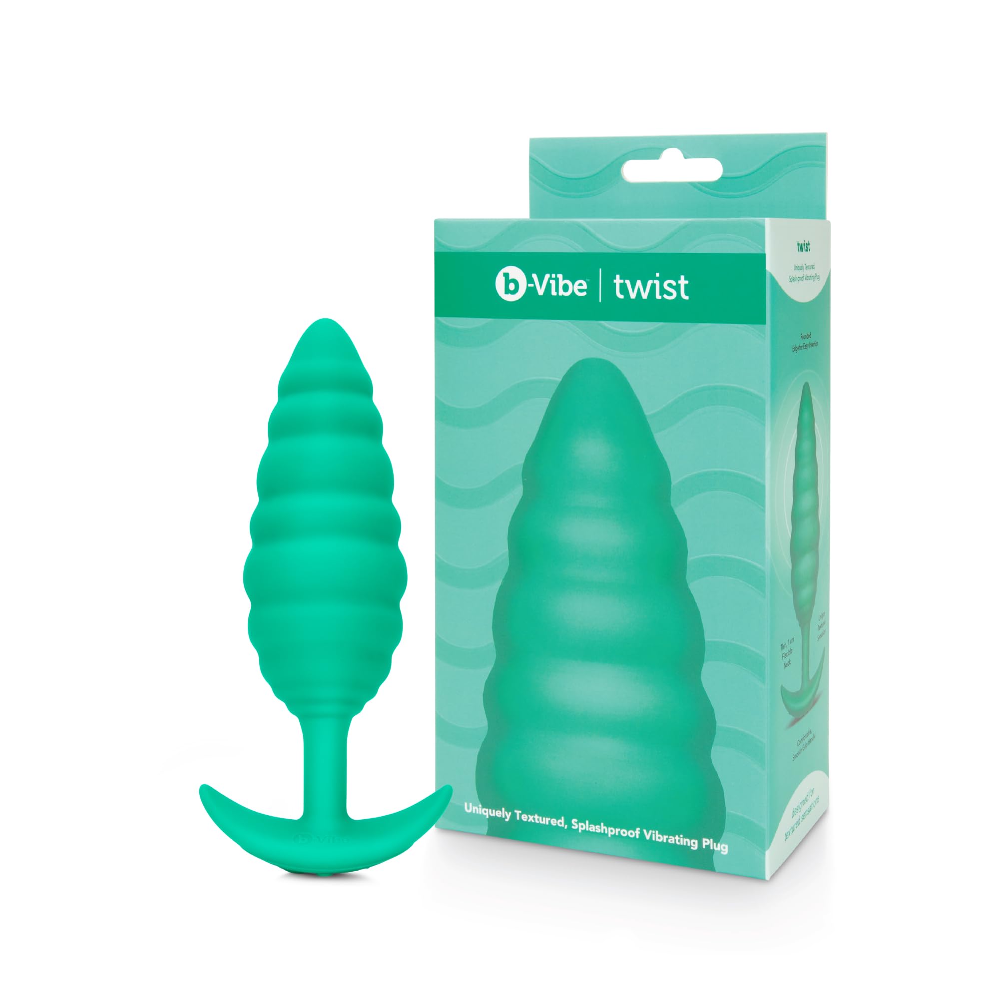 B-Vibe TextureTwist Spina anale Green Taglia unica