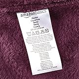 Amazon Basics Überwurf Kuscheldecke, Nicht beheizt, aus weichem, samtigem Plüsch, 168 x 229 cm, Aubergine