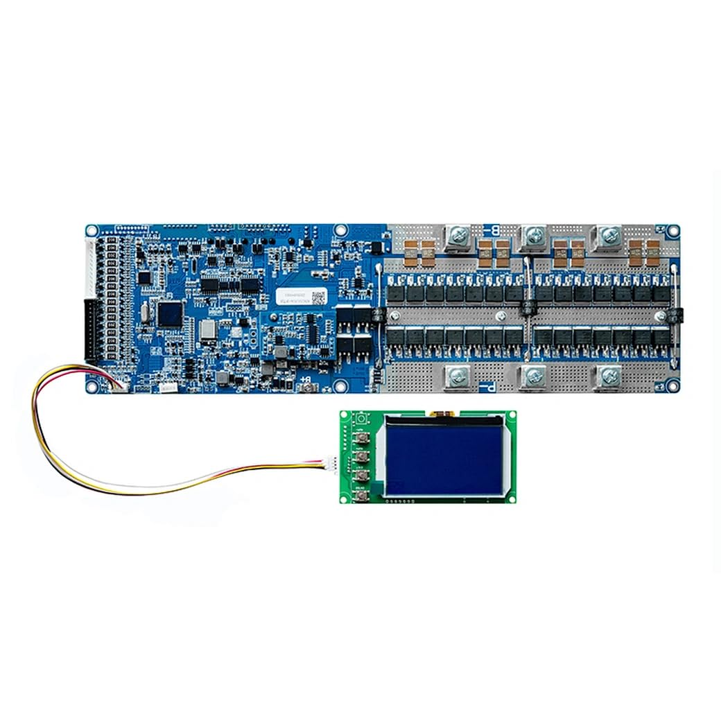 Seplos BMS3.0 50A/100A/150A/200A 24V/48V CAN e RS485 Comunicazione BMS per batterie al litio Smart BMS TypeA (3.0-A 48V 200A 16S+BT + LCD)