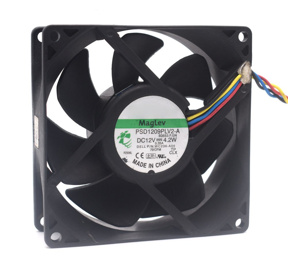 PSD1209PLV2-A B3553.F.GN DC12V 4.2W Server Cooling Fan 4-Wire PWM 90x90x32mm WC236-AOO