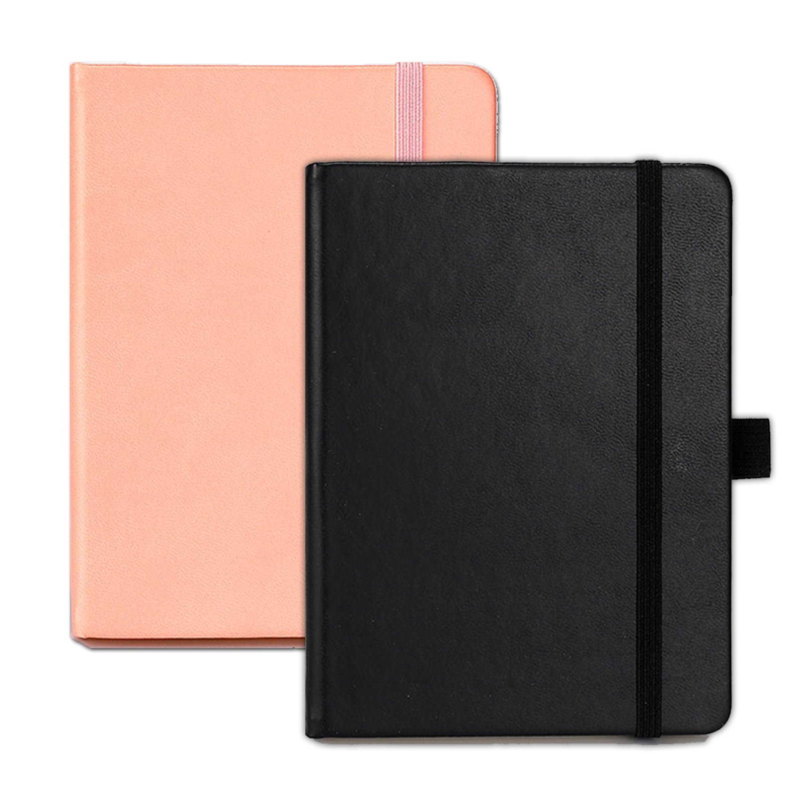 Mimeile Pocket Notebook Small Notebook Hardcover Journal Diary Note Pads 2 Packs 4.1" x 5.7" Total 400 Pages Portable Office Home School Supplies Gift