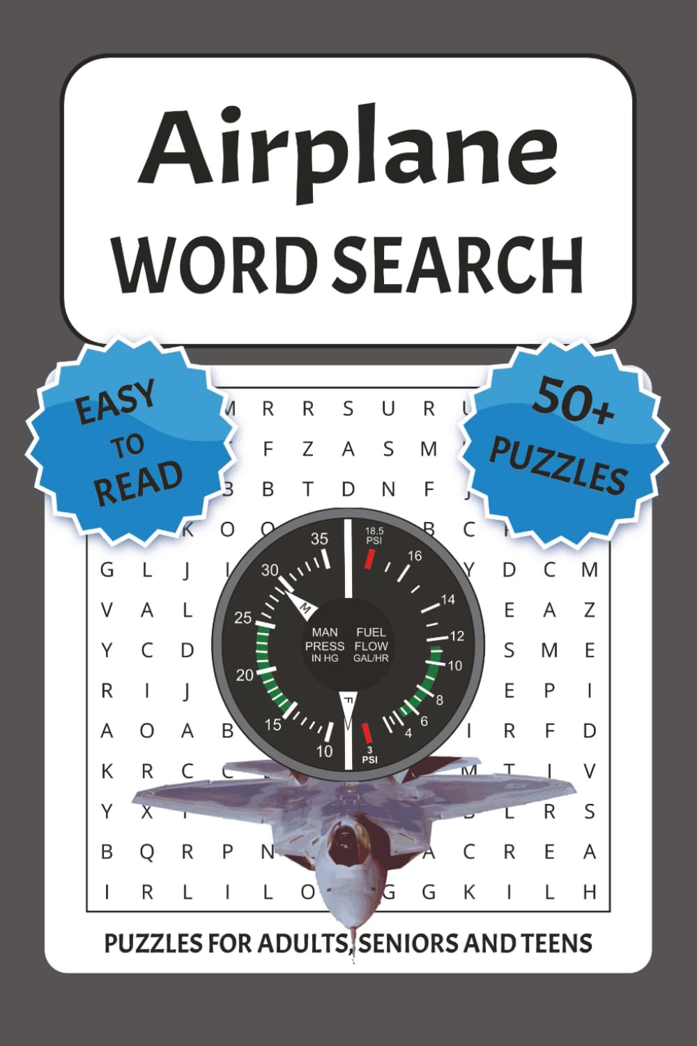 Airplane Word Search Puzzle Book: Word Searches with Easy to Read Print about Airplanes, Pilots, Jets and More | 6x9 inches, 110 Pages | 50+ Puzzles ... Gift for Vacations, Holidays and Leisure Times.
