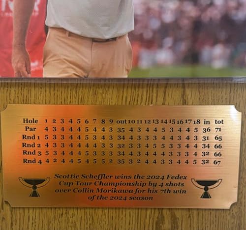 Scottie Scheffler 2024 Fedex Cup Champion Plaque with engraved 4