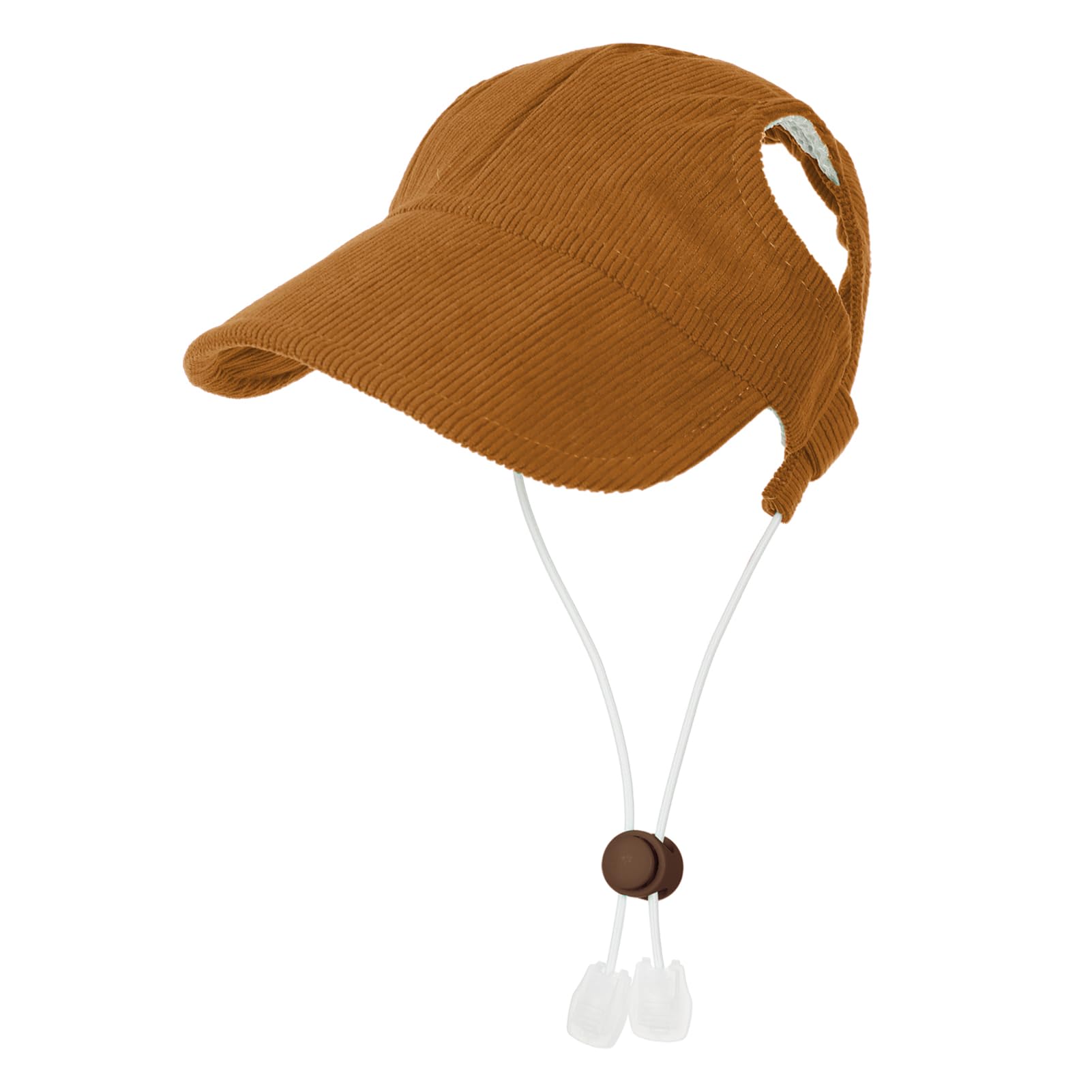 Casquette pour chien avec lanière réglable et trous pour oreilles