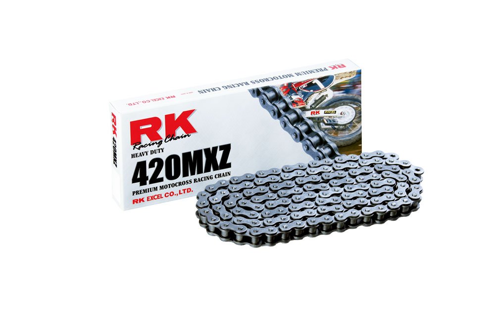 RK Racing Chain420MXZ-84 (420 Series) Steel 84 Link Heavy Duty MX/SX Racing Non O-Ring Chain with Connecting Link