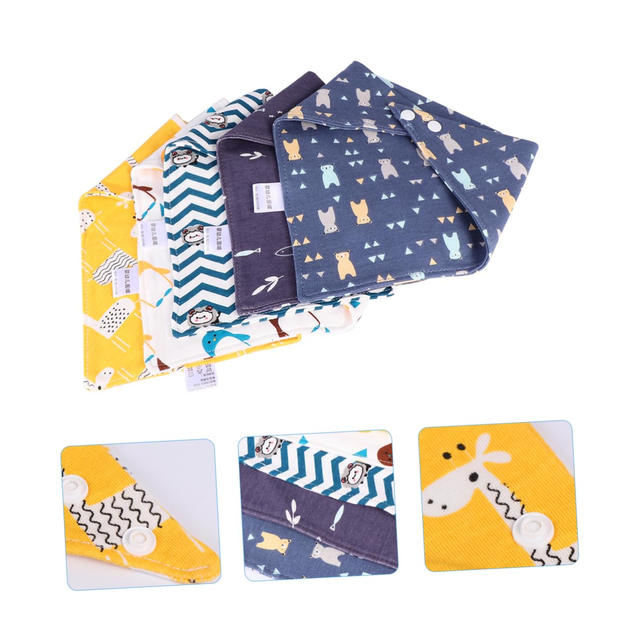 ibasenice 15piezas Baberos De Saliva Para Bebés Toallas Infantiles Triangulares De Bandanas Ajustables Para Alimentación y Bebés Recién Nacidos