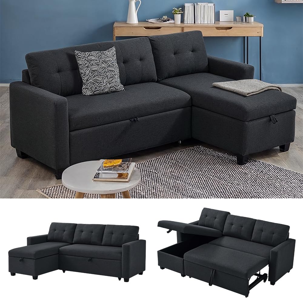 VitaliSpa Sofa L Form Campina, Anthrazit, 226 x 163 cm