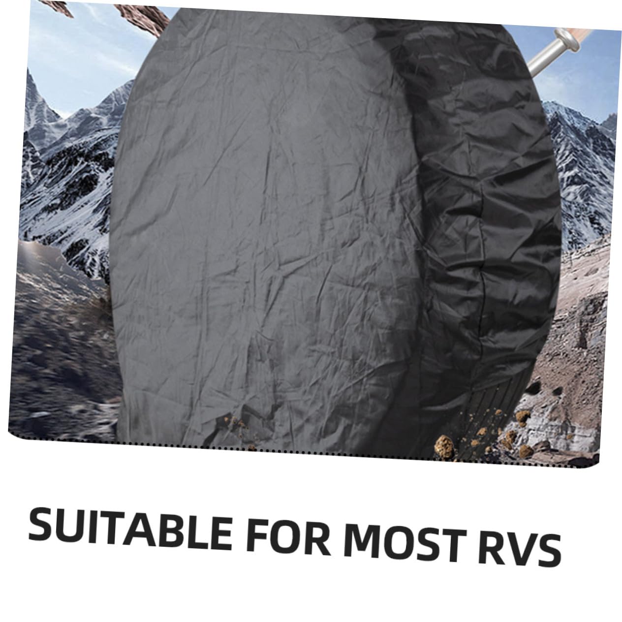 Cubiertas de Neumáticos para Remolque y RV 4 Piezas Negro