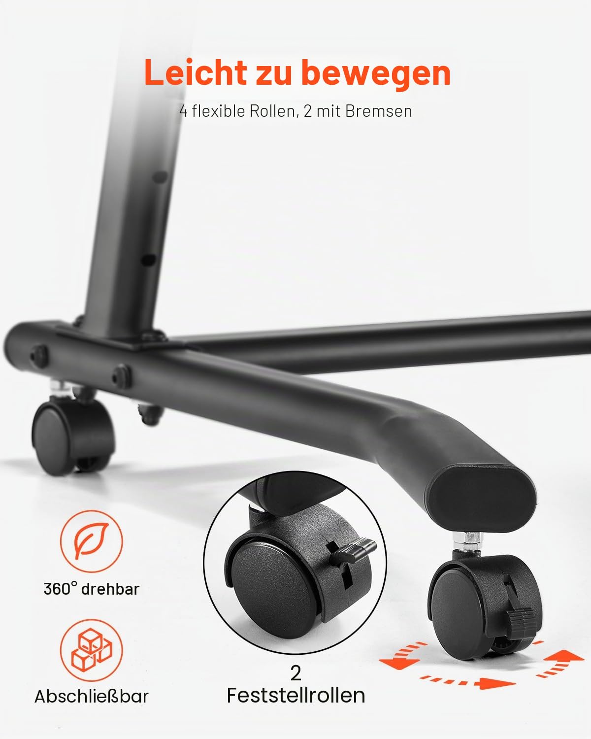 VEVOR Fahrradtisch Stationärer Faltbarer Verstellbarer Fahrradtrainer- und Laufbandtisch Rutschfester Fitnesstisch mit Mehreren Steckplätzen für Fahrradtrainer und Lenker
