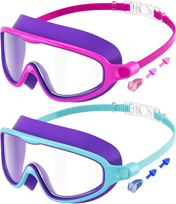 Senders Senders Lot de 2 Lunettes de Natation avec Bouchons Rattachés