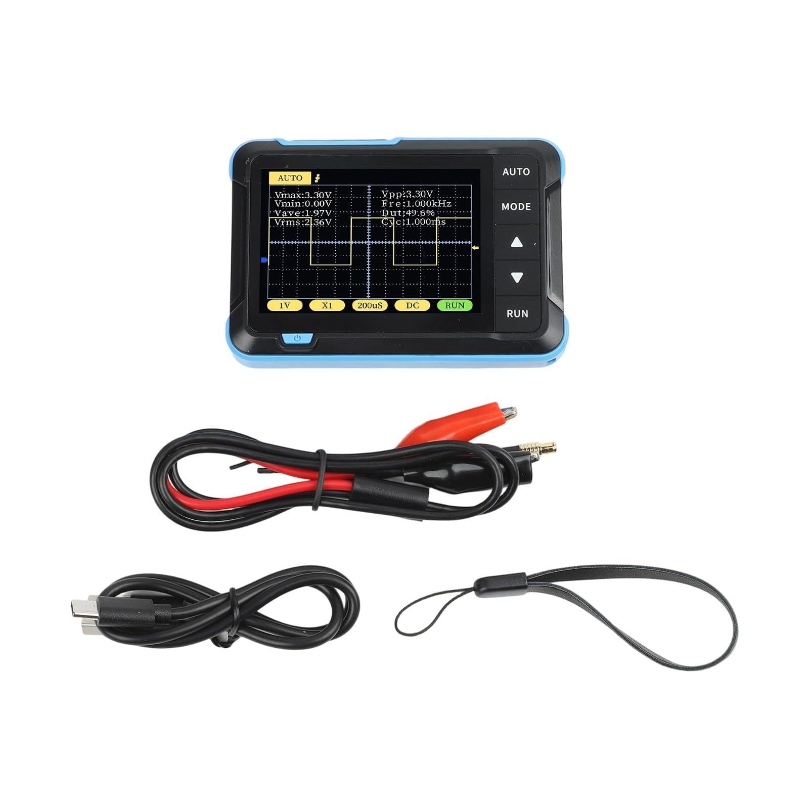 Oscilloscopio digitale palmare DSO152, frequenza di campionamento 2,5 MS/s, larghezza di banda 200 kHz, misurazione ±400 V, per laboratori didattici e manutenzione di base