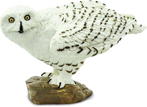 Safari Ltd. Snowy Owl Figurine - Detailed 2.5 Plastic Model Figure - Fun Educational Play Toy for Boys, Girls & Kids Ages 3+