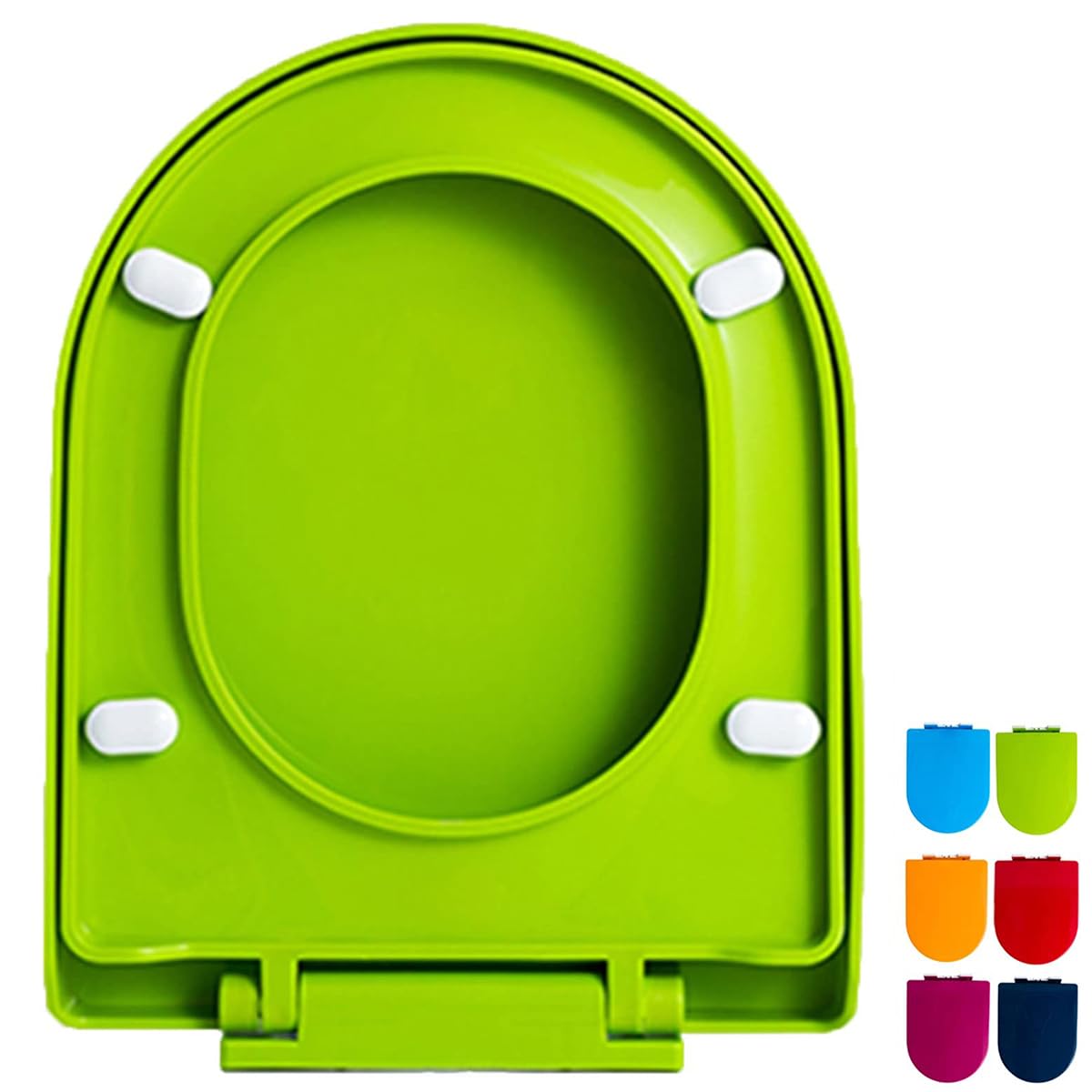 Toilet seat, Slow Closing, PP Material, Non-Slip Bumpers, Easy Install Clean, fits Most Most Toilets, Adjustable, Lightweight, Durable, Portable, User-Friendly, Compact, Close