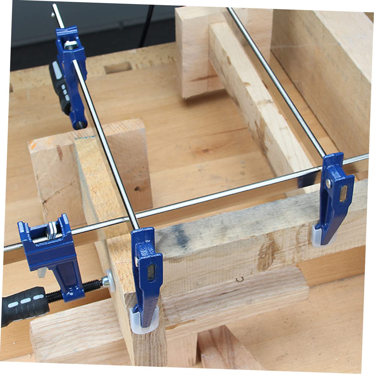 NUOBESTY Morsetto da Carpentiere F Clip Veloce 18 Pollici in Metallo Blu, Morsetto a Barra per Lavorazione del Legno, Attrezzo Professionale per Falegnami Uso Quotidiano