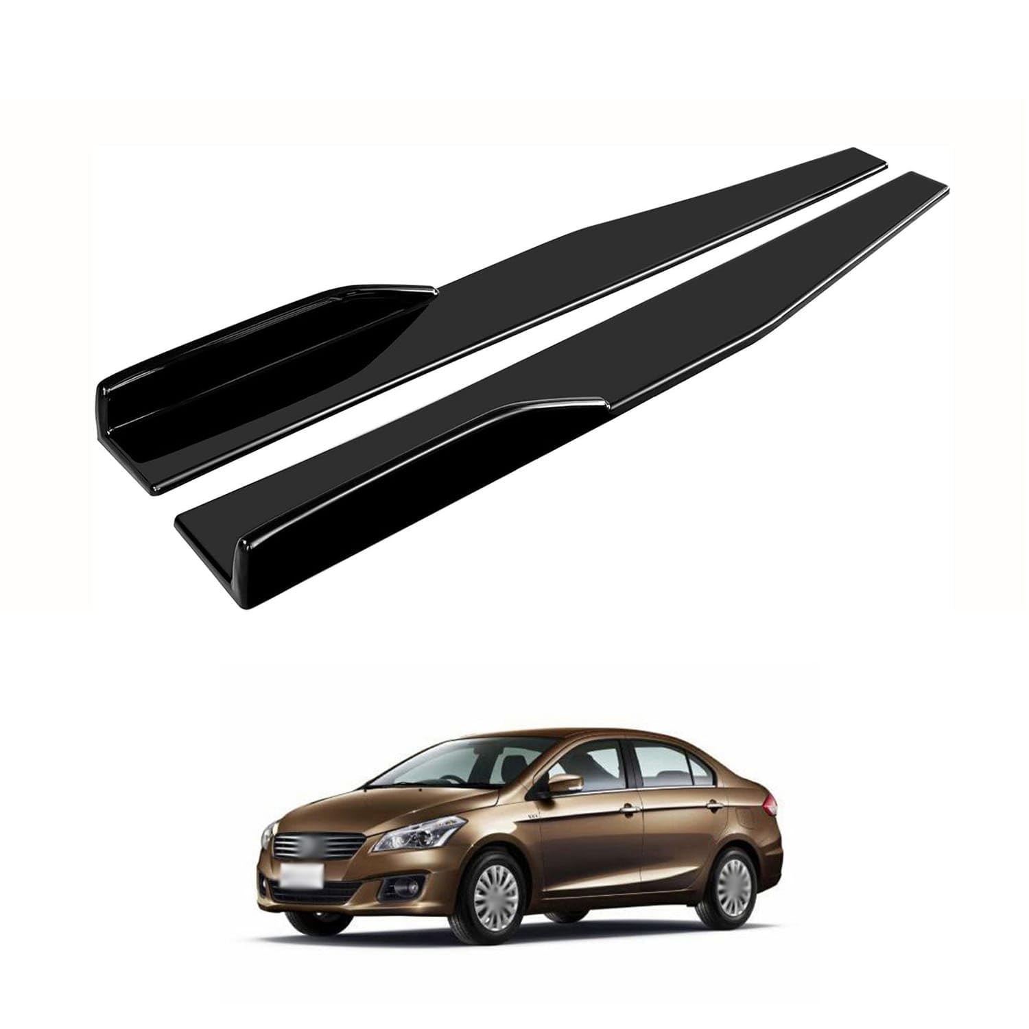 75cm Car Side Skirt Rocker Splitters, Diffuser Winglet Extensions, Side Trim Spoiler Lip, Universal Bottom Line Side Skirts for Cars Compatible with C-iaz-image-32