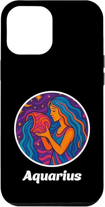 Aquarius in Psychedelic Zodiac Cosmos Case for iPhone 12 Pro Max