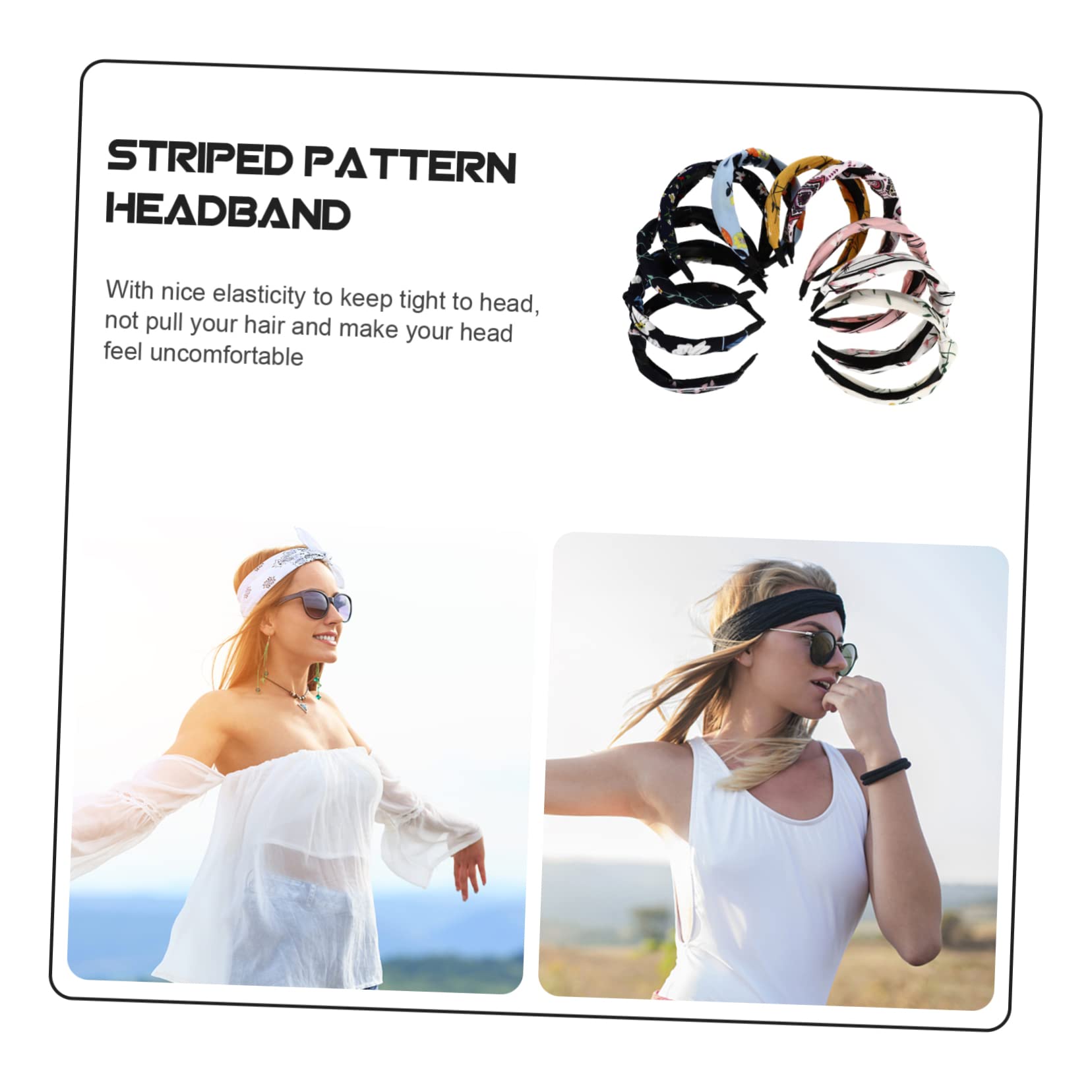 10 piezas Diademas de Tela Floral para Lavado Facial y Maquillaje Accesorios Elásticos Prácticos y Decorativos para Mujer y Niñas