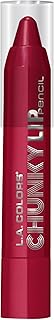 L.A. COLORS Lápiz de labios grueso, rojo oscu...