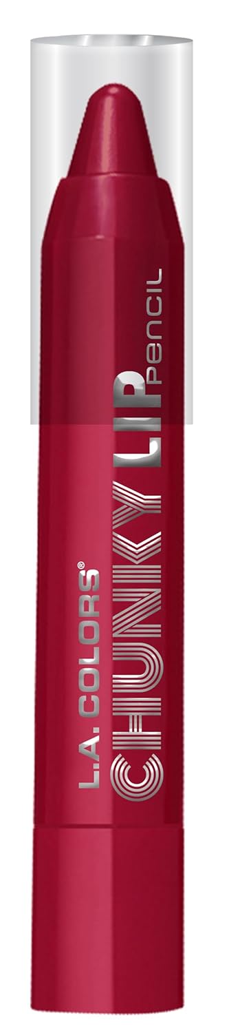 L.A. COLORS Chunky Lip Pencil, Deep Red, 0.04 Ounce