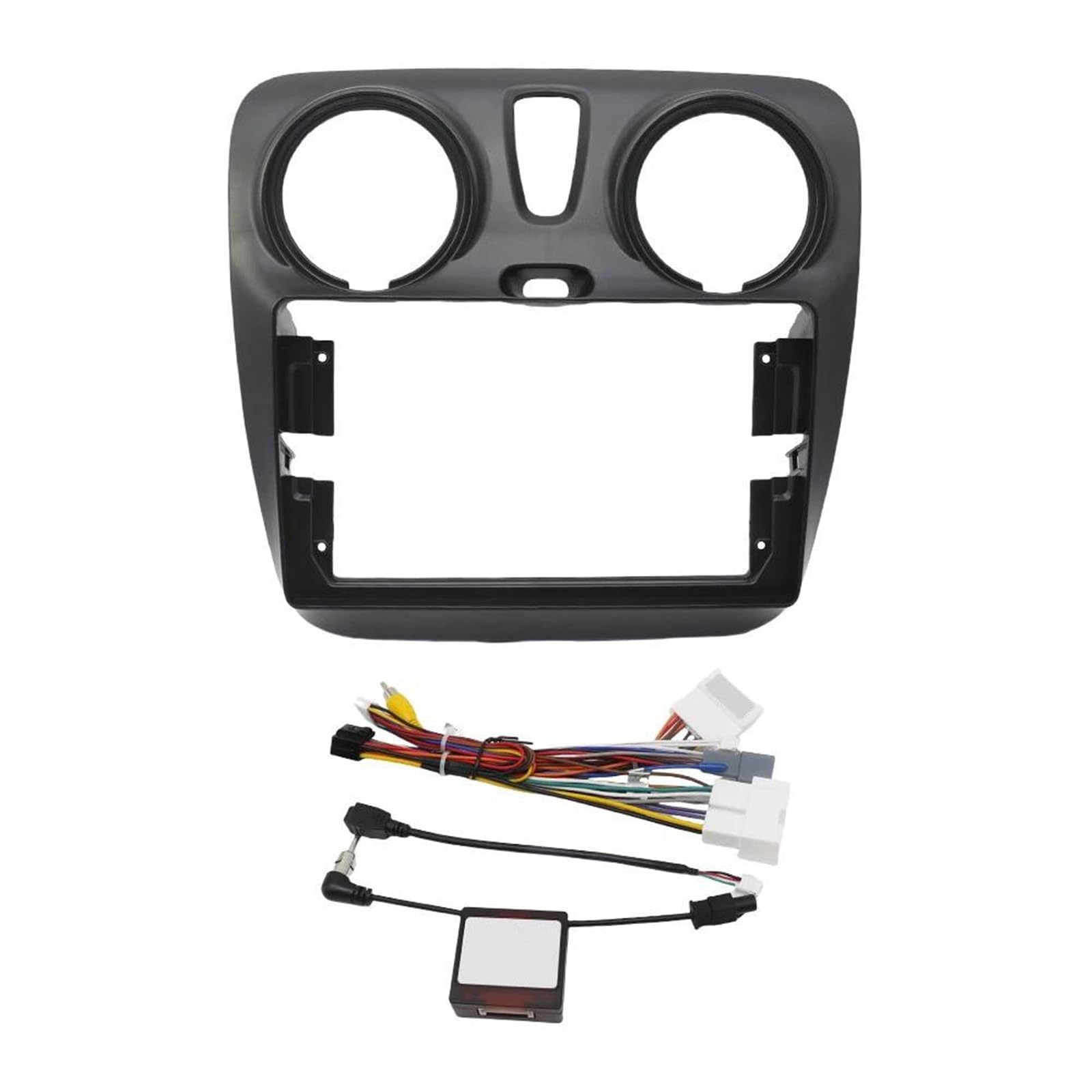 Panel Frontal para Radio De 9 Pulgadas con Android Estéreo Decodificador CANbus Y Marco para Dacia para Lodgy para Renault para Dokker 2012-2020 DYDGUTUFB(Frame Cable Canbus)