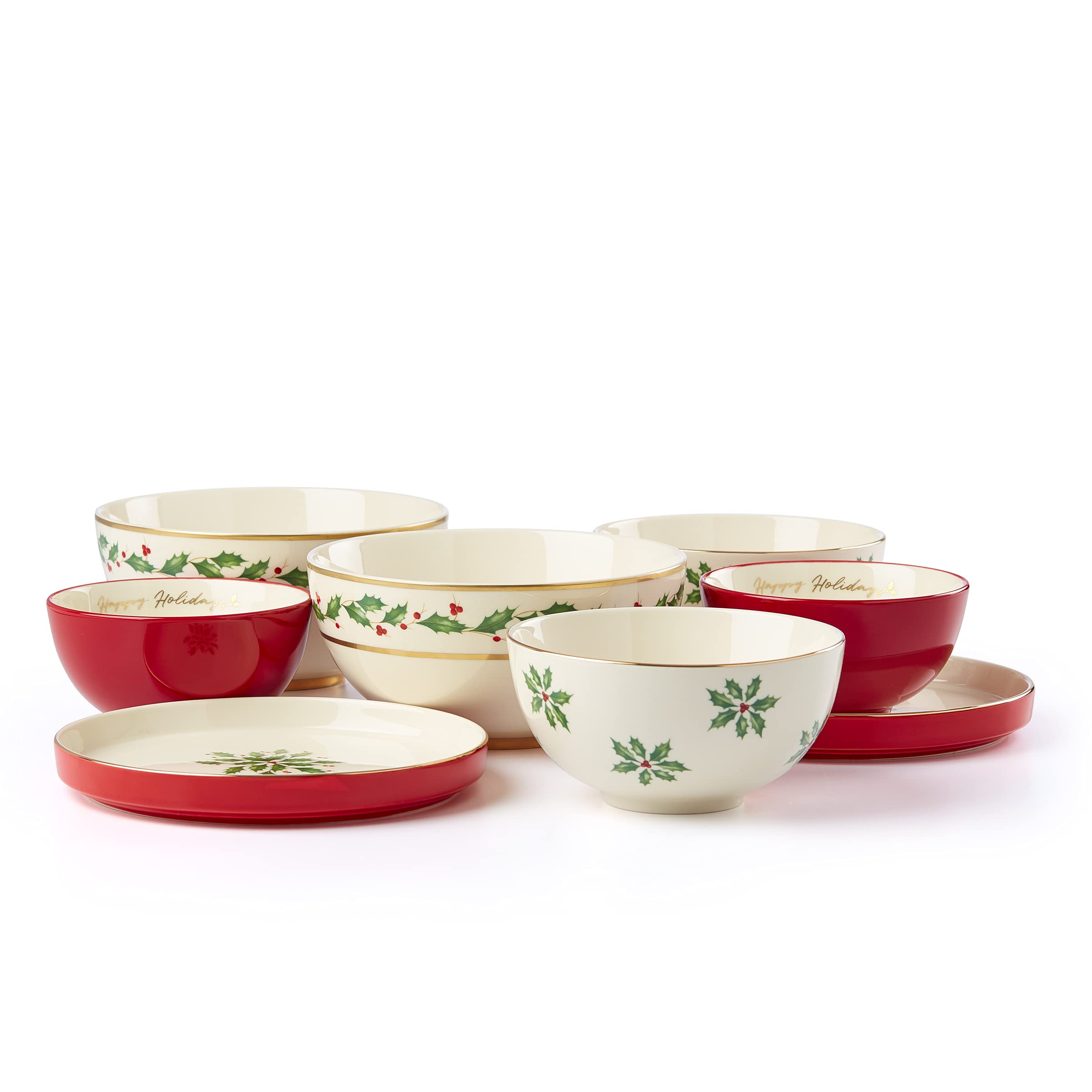 893494 Holiday Luna Nesting Dinnerware Set, Christmas, Hosting