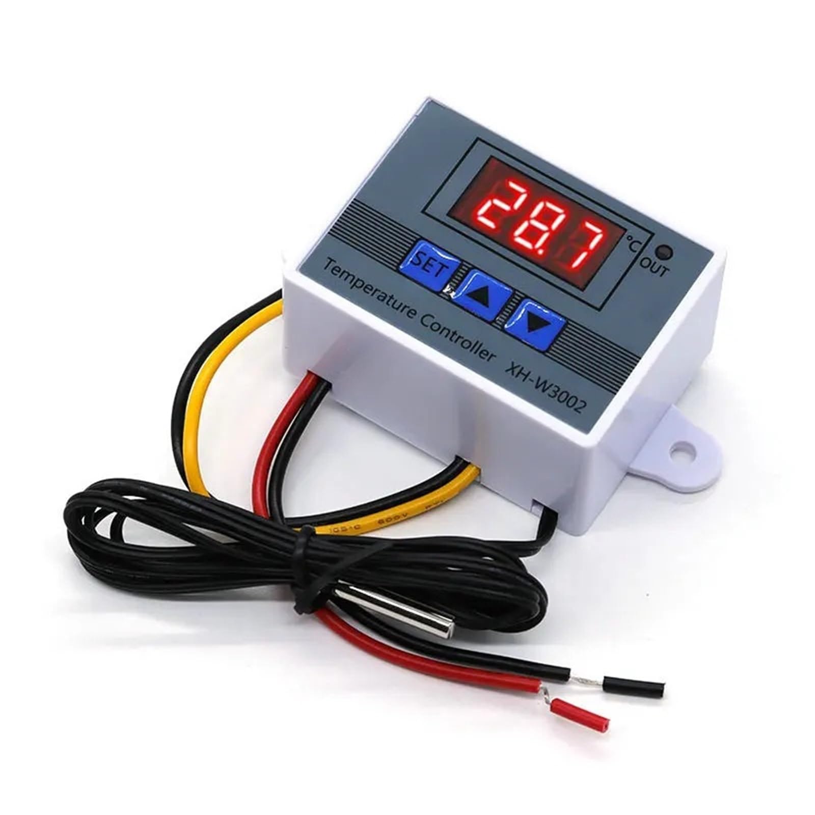 Cyfrowy regulator temperatury LED 220 V/12 V XH-W3002, 10 A, termostat, przełącznik sterowania, czujnik wodoodporny W3002 (5 szt. DC-24 V)