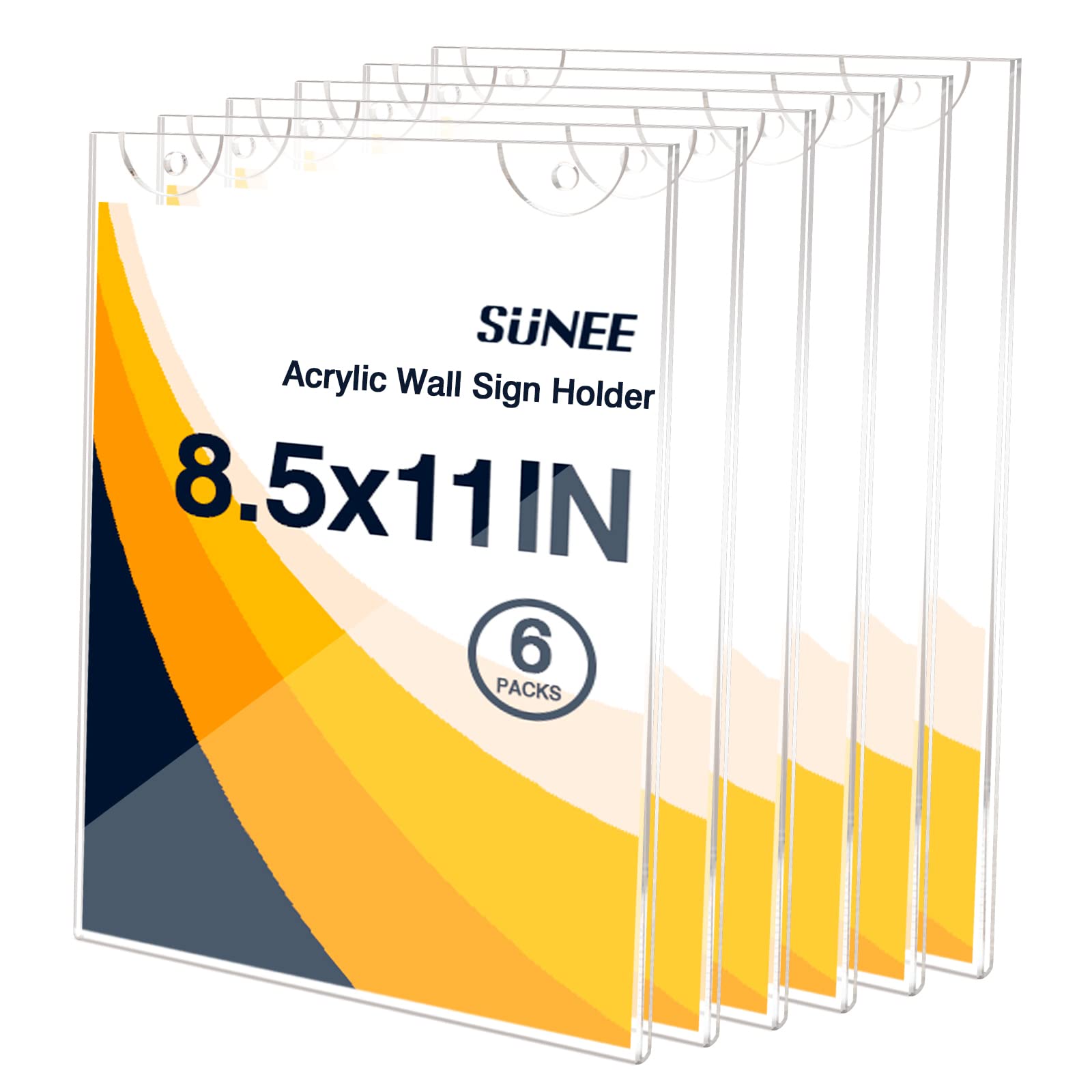 Buy SUNEE Acrylic Sign Holder, 6 Packs 8.5 X 11 Acrylic Sign Holder for