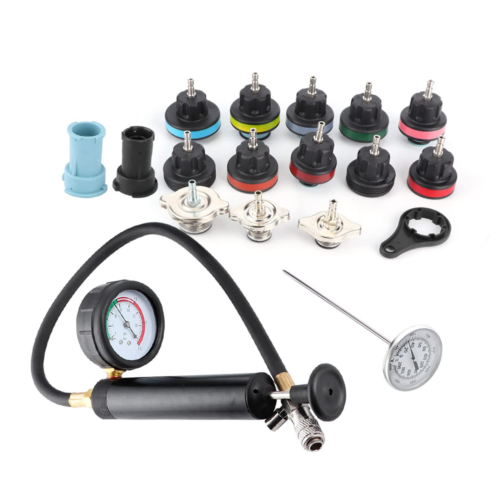 de Enfriamiento de Automóviles Material Aplicación Universal Detector Radiador Amplia Calidad Taller Herramientas PC Agua Taller Tanque Prueba 18 Piezas