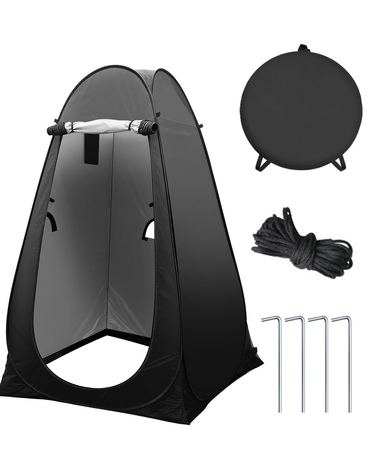 Maraiss Pop Up Camping Tent Privacy Shower Tent, Portable Pop Up Tent for Beach Changing & Camping Toilet, UV Protection Waterproof Outdoor Dressing Tent for Hiking, Fishing & Picnic