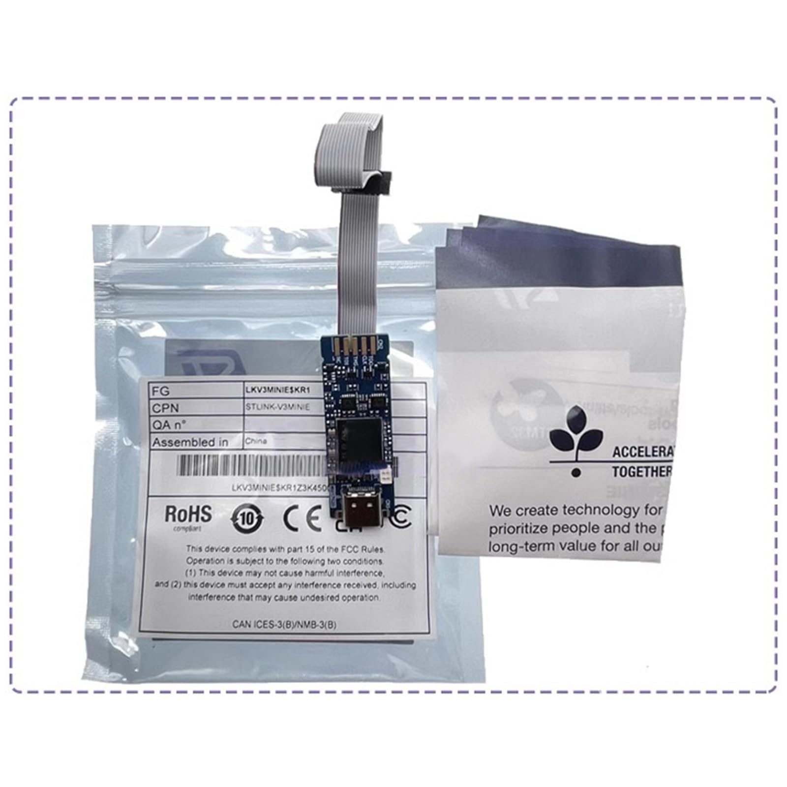 Debugger e Programmatore compatti per STLINK-V3MINIE Schede Sviluppo STLINKV3 per componenti Computer Debugger e Programmatore progetti Hardware