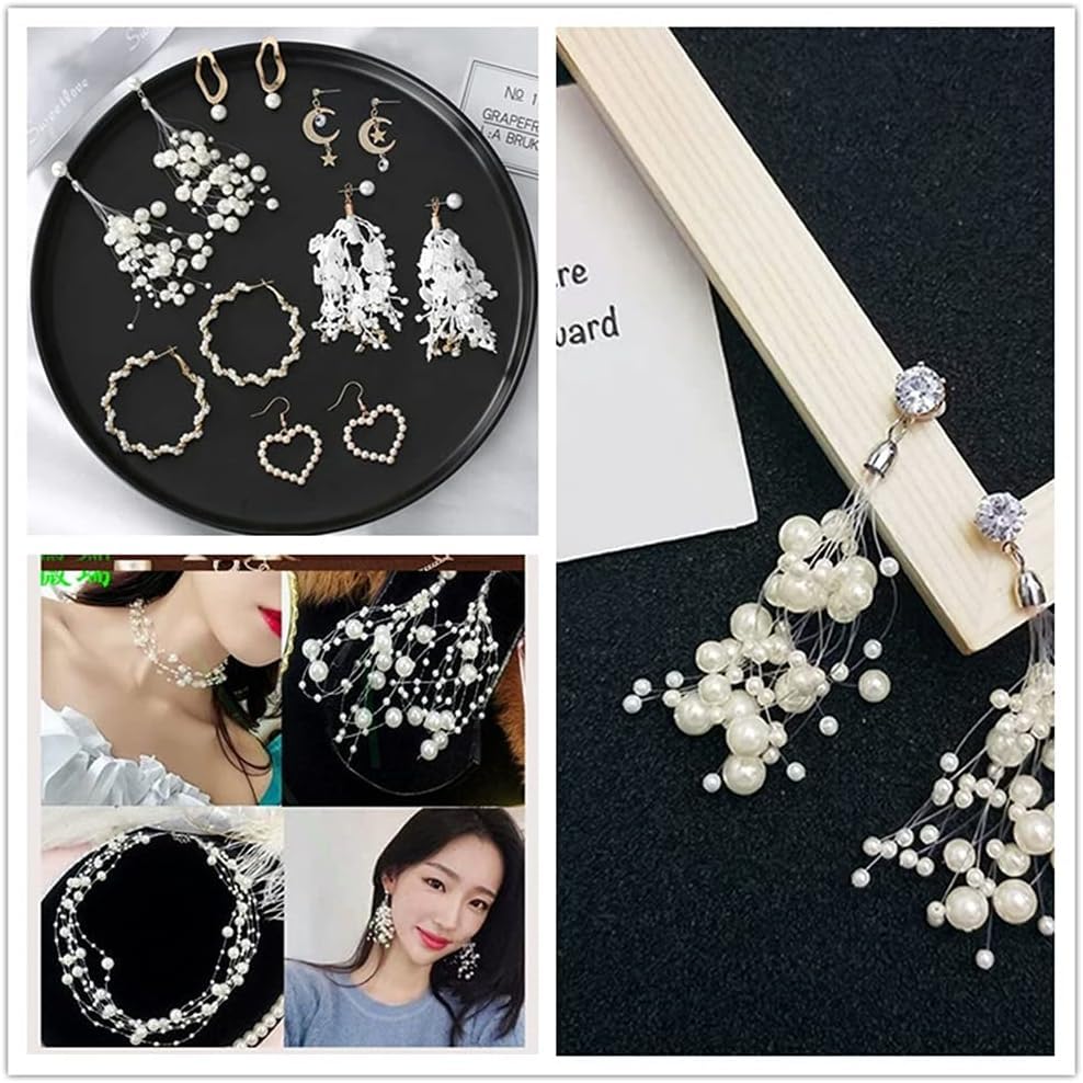 Guirnalda Perlas 10m ABS Decoración Bodas Navidad Guirnalda De Perlas  Artificiales - Rollo De 10 Metros, Cuentas De 3 Y 8 Mm, Ideal Para Bodas,  Navidad O Decoración Festiva Guirnalda De Perlas Decorativa, image size:988x988