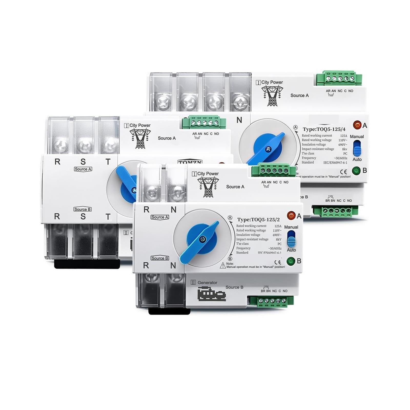 Interruttore di trasferimento automatico, compatibile con TOMZN,