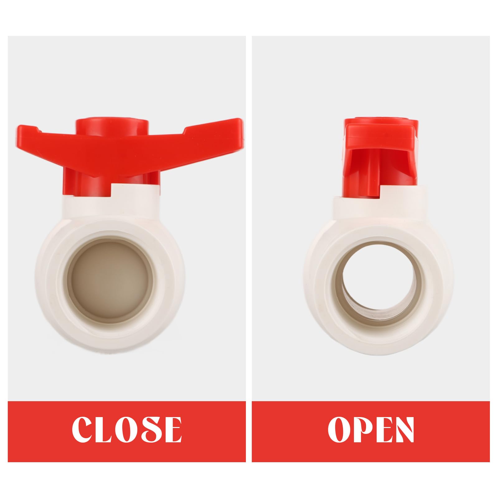 Home Depot PVC Ball Red T Handle Water Shut Off Pipe Fitting Plumbing ...