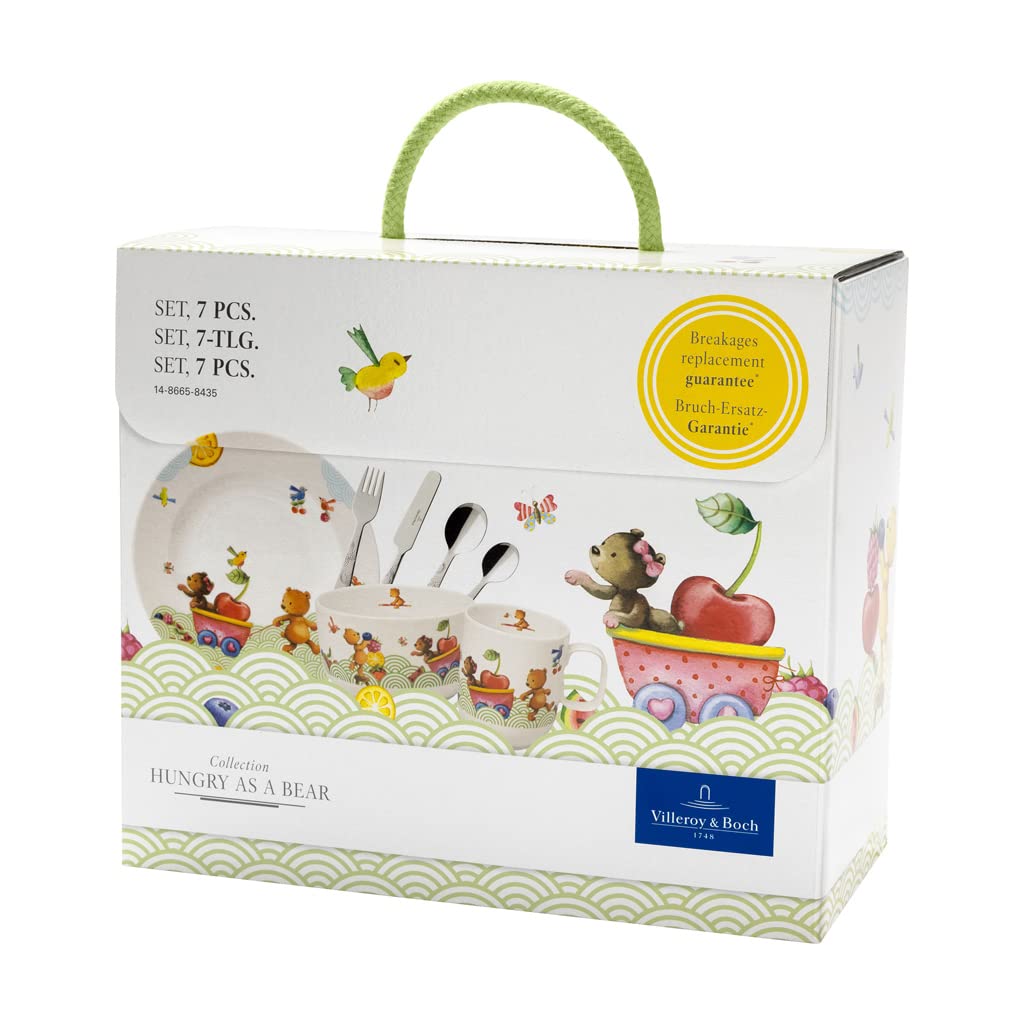 VILLEROY & BOCH Happy as a Bear Set 7 Pezzi Tavola Bimbo Porcellana
