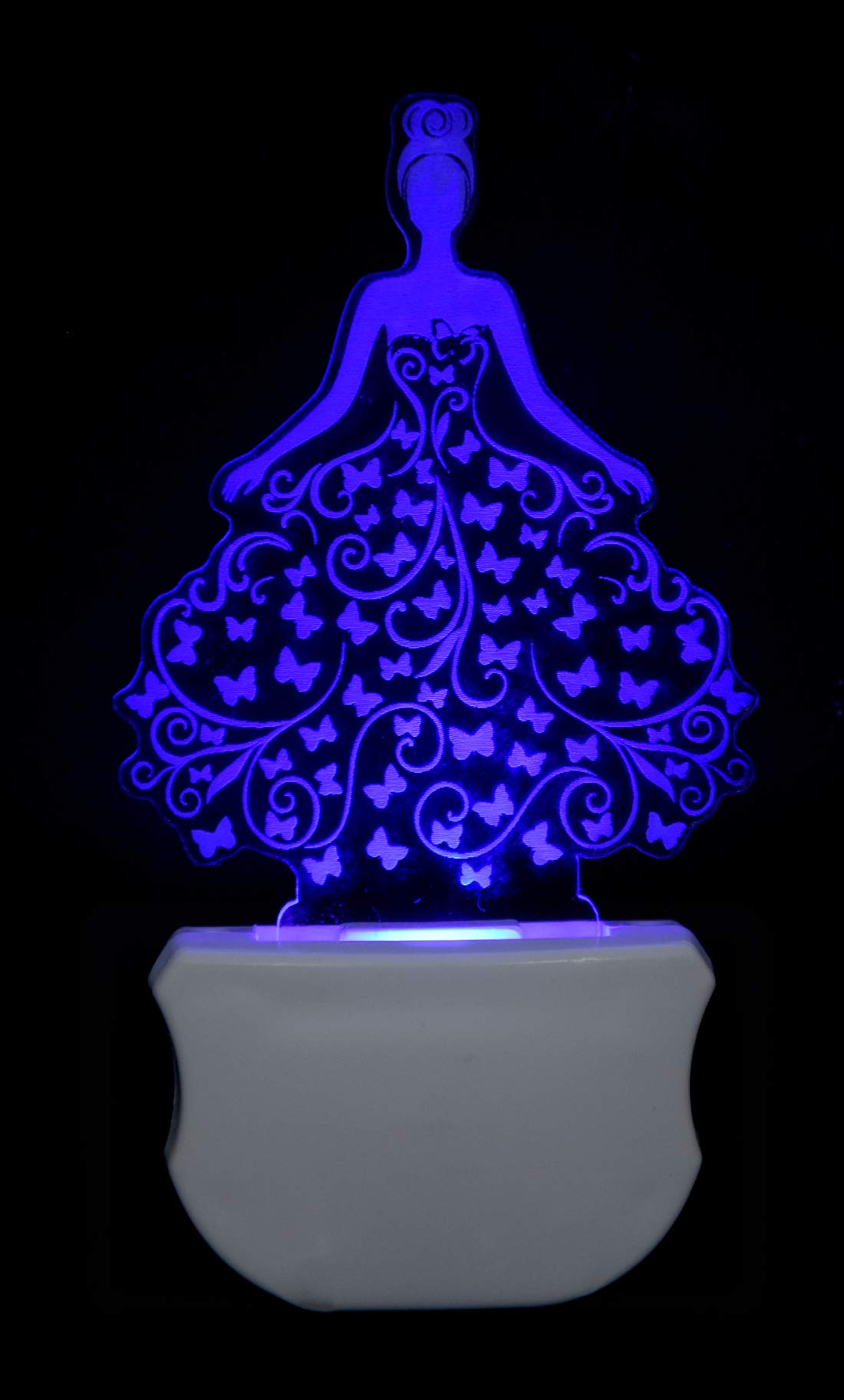 G Gojeeva The Bride 3D Illusion Night Lamp Comes with 7 Multicolor and 3D Illusion Design Suitable for Room,Drawing Room,Lobby