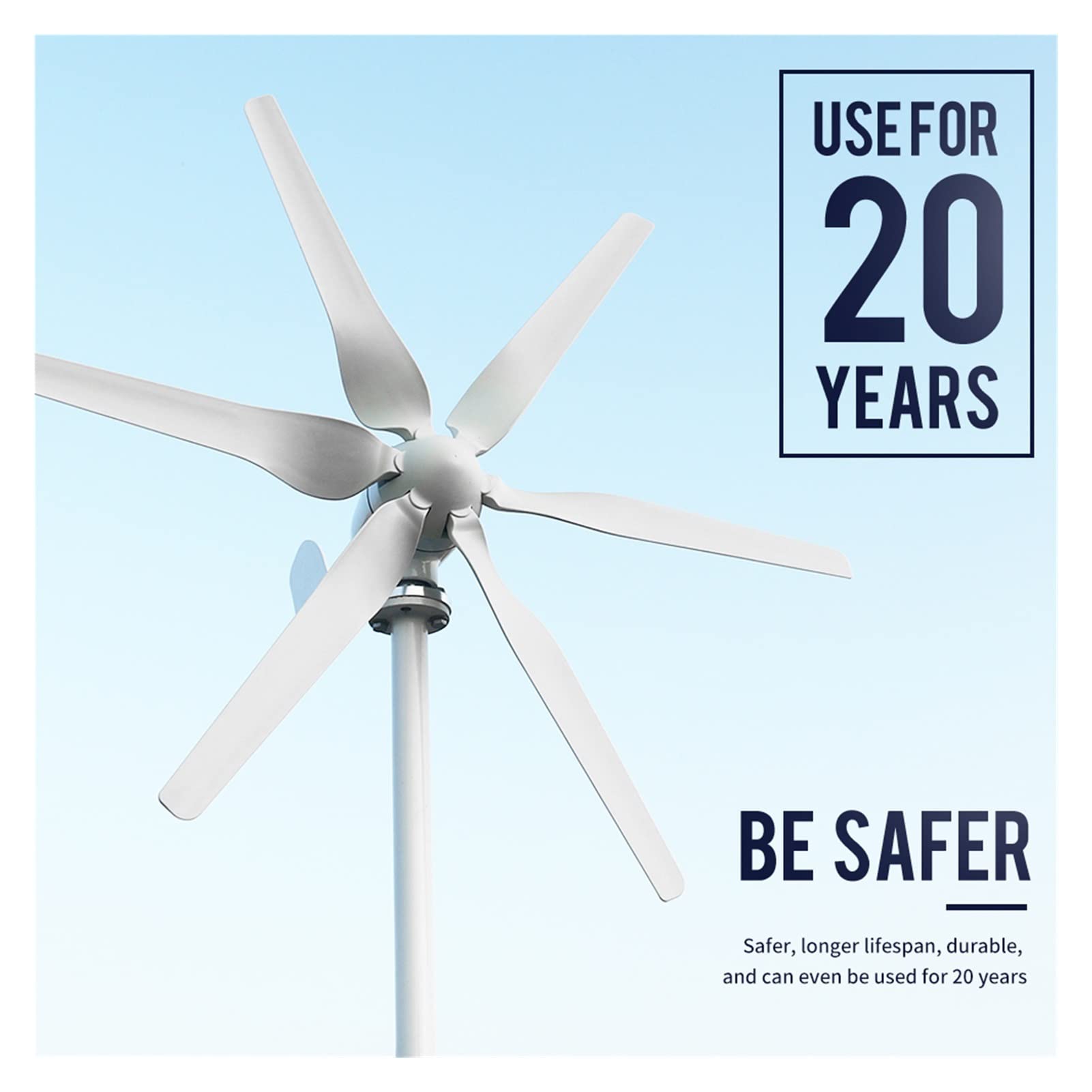 Amazon | 風力発電機 風力タービン6ブレード80.0W 12V 24V風力タービン